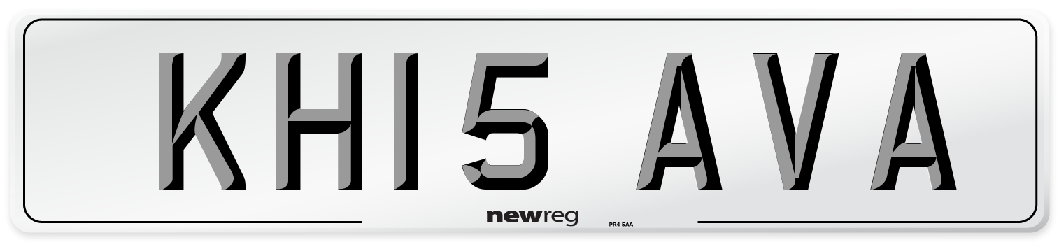 KH15 AVA Number Plate from New Reg